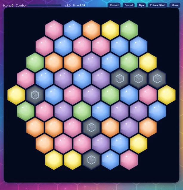 Hexa-flux gameplay