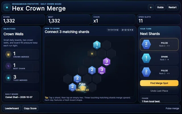Hex Crown Merge gameplay preview