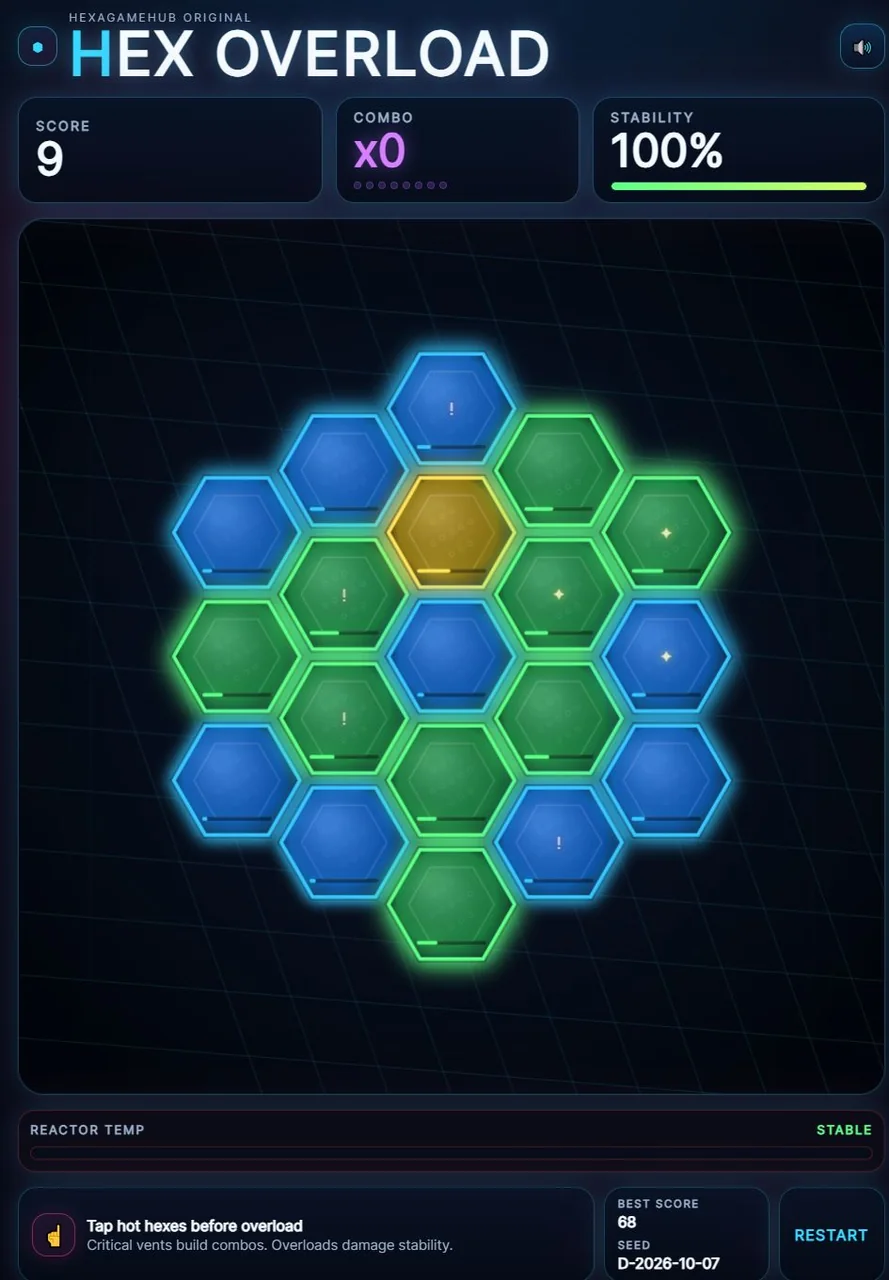 Hex Overload — real gameplay preview