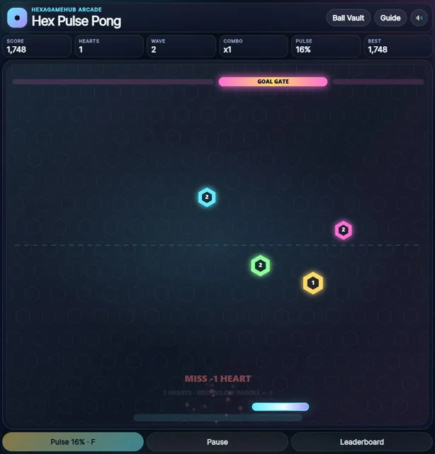 Hex Pulse Pong gameplay preview