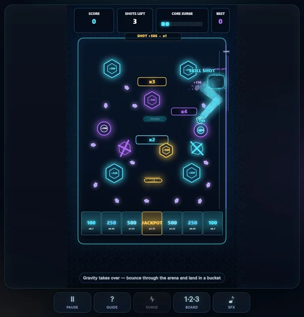 Hex Ricochet Rush gameplay preview