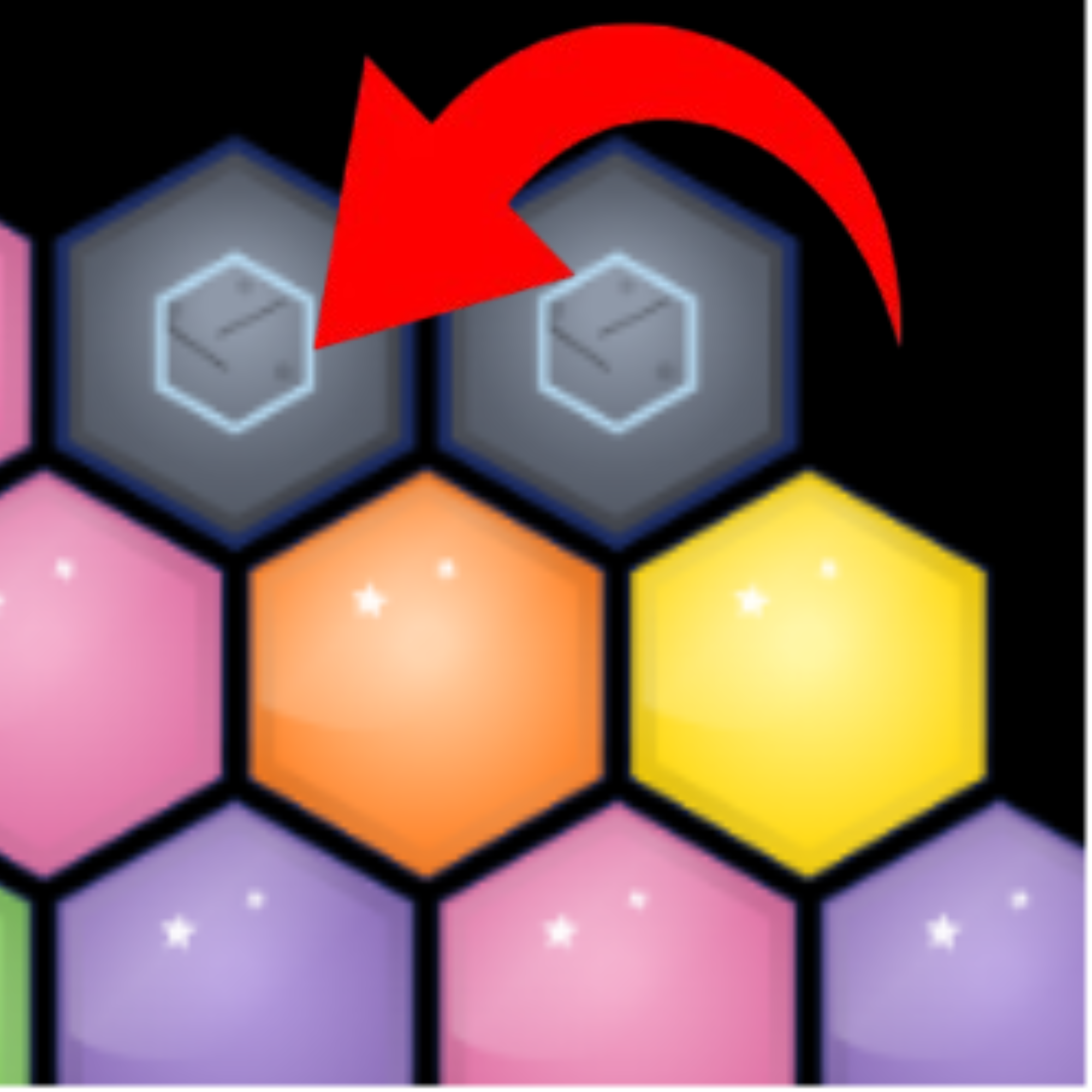 Stone hexagon example